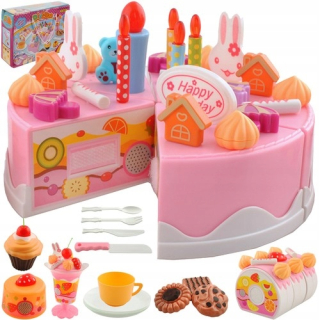 Krájacia narodeninová torta so suchým zipsom Kuchyňa Jedlo Lights Game XXL Set